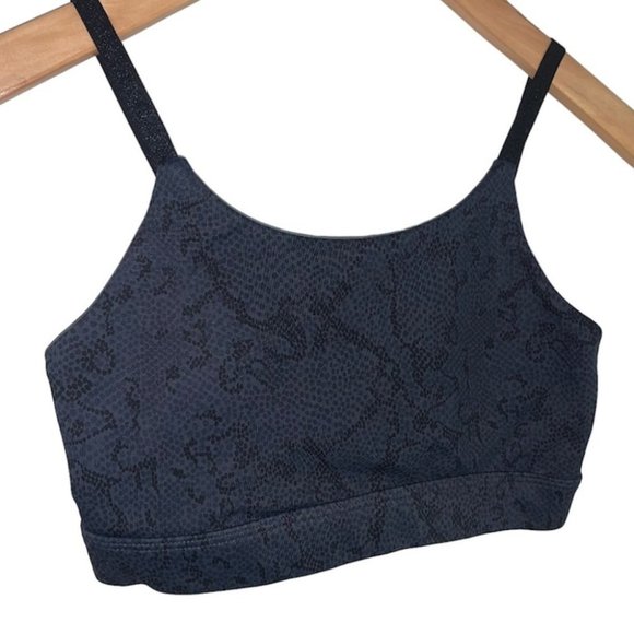 All Fenix Strappy Sports Bra Size Extra Small Charcoal Black Snake  Print Padded - Picture 1 of 11